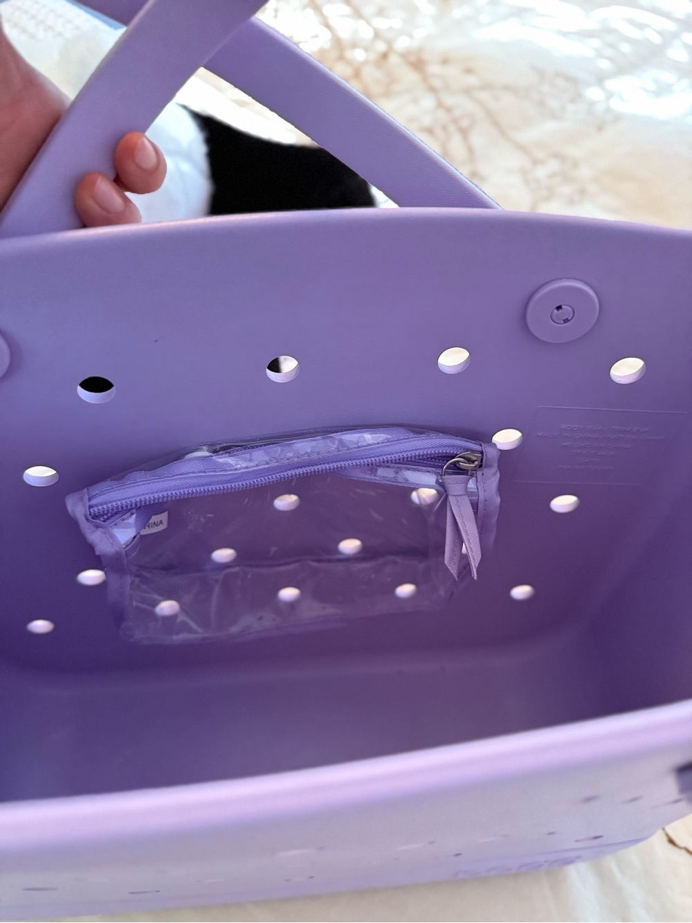 Bogg Bag Lavender Bunny Tote - Picture 2 of 2